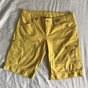 Athleta mustard colored shorts